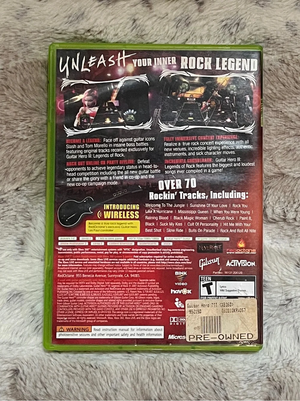 Gibson Xbox 360 Guitar Hero III – Tested Working